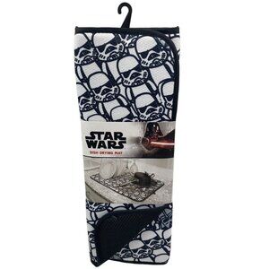 Star Wars Kitchen Dishes Drying Mat Storm Troopers Black & White New Disney